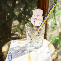 Vorschau: 20 Eco Birthday Servietten 33cm