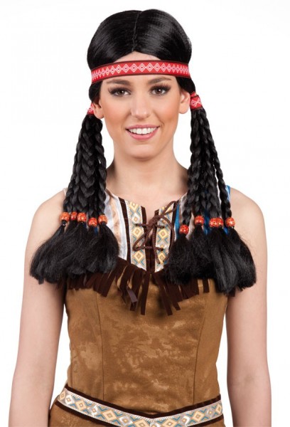 Indianer Squaw Zopf Perücke