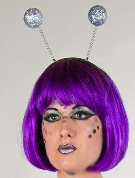 Silberne Glitzerkugeln Haarreif