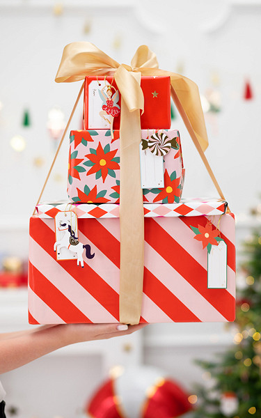 Rotes Sternchen Geschenkpapier 2m x 70cm 2