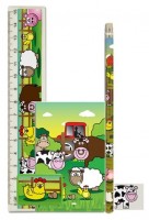 Bauernhof-Schreibset 5-teilig