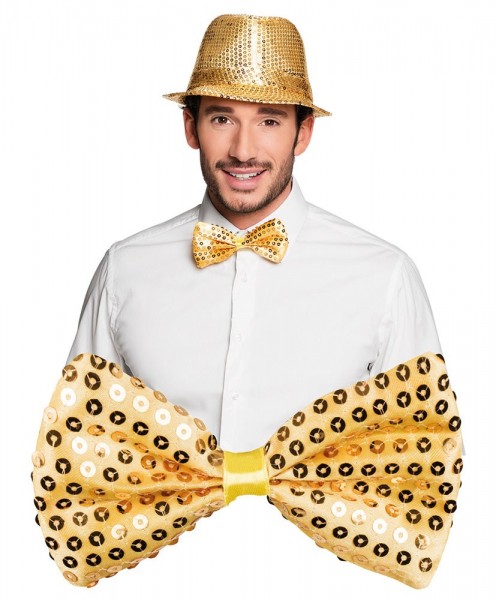 Gold Fliege Mit Pailletten