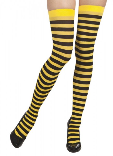 Bienen Overknee Strümpfe
