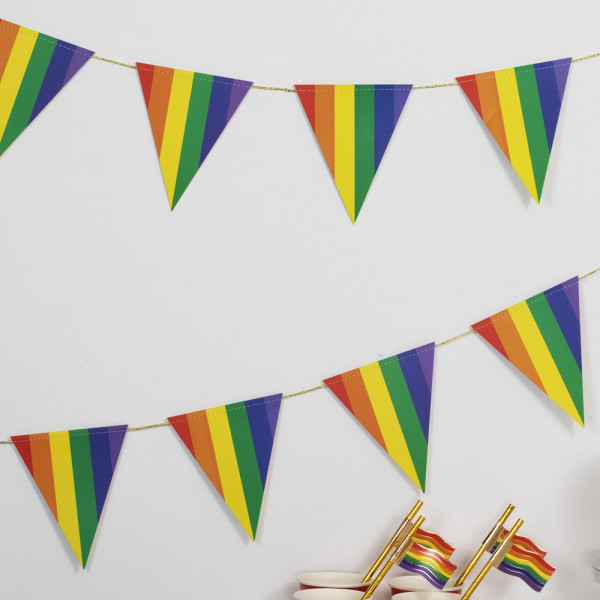 Regenbogen Wimpelkette 5m