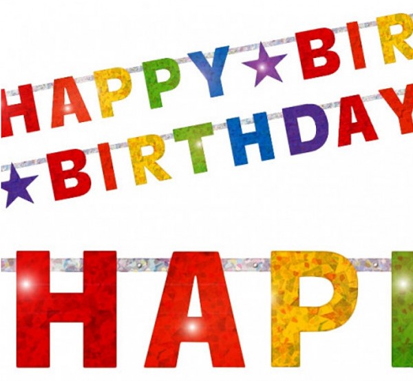 Rainbow Birthday Girlande 2,2m 2