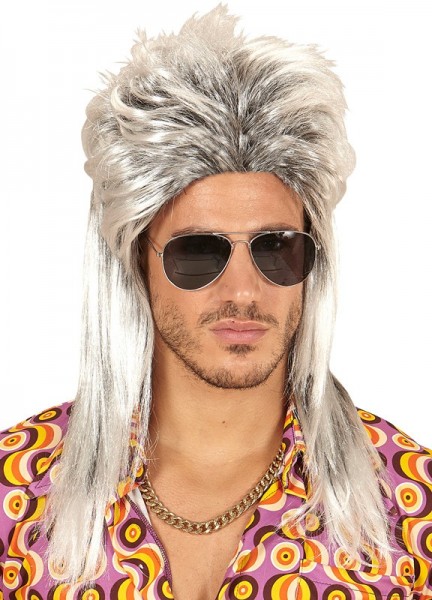 Bradley Mullet Wig In Grey 3:a