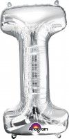 Folienballon Buchstabe I silber 81cm