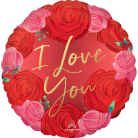 Love you Rosen Folienballon 45cm