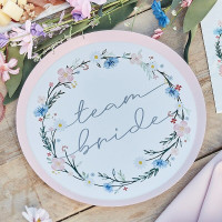 8 Boho Wedding Eco Pappteller 25cm