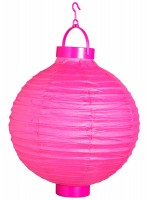 Rosa LED-lykta 30cm