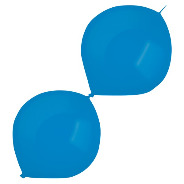 50 Metallic Girlandenballons blau 30cm