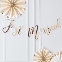 Golden Wedding Just married Girlande 1,5m