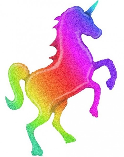 Glitzernder Regenbogen Einhorn Ballon 1,37m