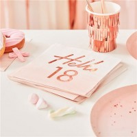 18 Hello Eighteen Servietten 33cm