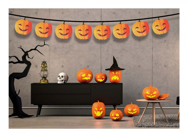 Friendly Pumpkin Kürbis Girlande 3m