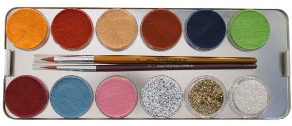24 Farben Schmink Set Mit Glitzer 3