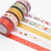 Vorschau: Geschenkband Set 5 Stück Christmas 10m