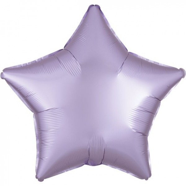 Edler Satin Sternballon flieder 48cm