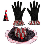 Förhandsgranskning: Harlekinset 3 stycken svart-röd