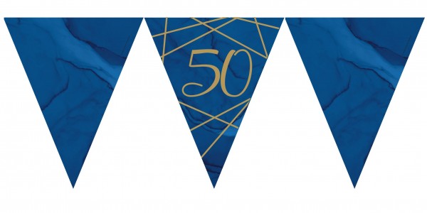 Luxurious 50th Birthday Wimpelkette 3,7m