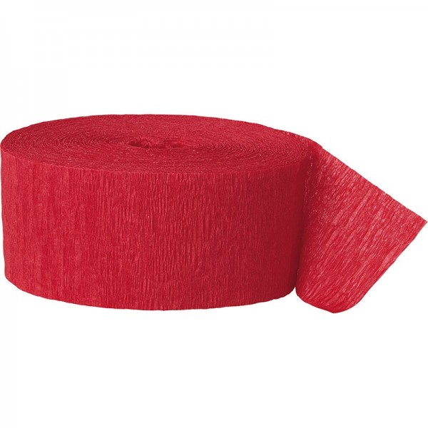 Krepppapier Luftschlange Fiesta Rot 24,6m