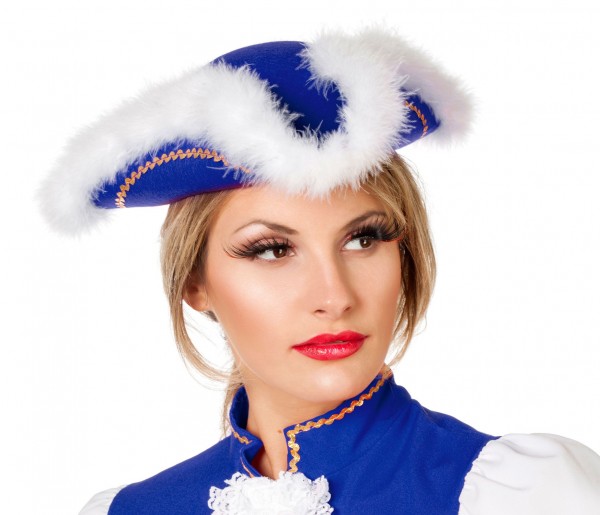 Blauer Tanzmariechen Hut Mit Plüsch
