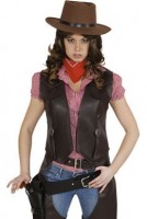 Braune Texasgirl Cowgirl Weste