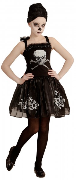 Totenkopf Ballerina Kostüm Für Mädchen