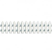 3-teiliges Papp-Zaun-Set 30 x 63cm