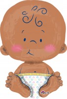 Folienballon Niedliches Baby sitzend XL
