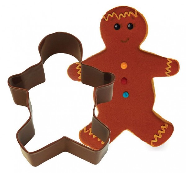 Braune Lebkuchenmann Ausstechform 8,9cm 2