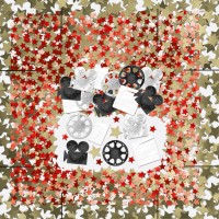 Schimmernde Hollywood Streudeko Stars & Sternchen