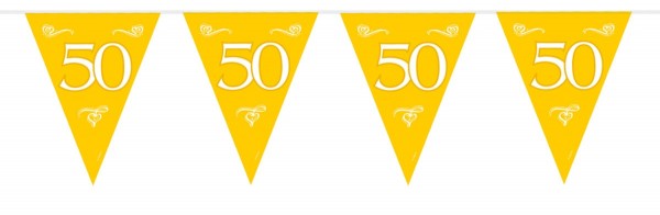 Wimpelkette Goldenehochzeit 50