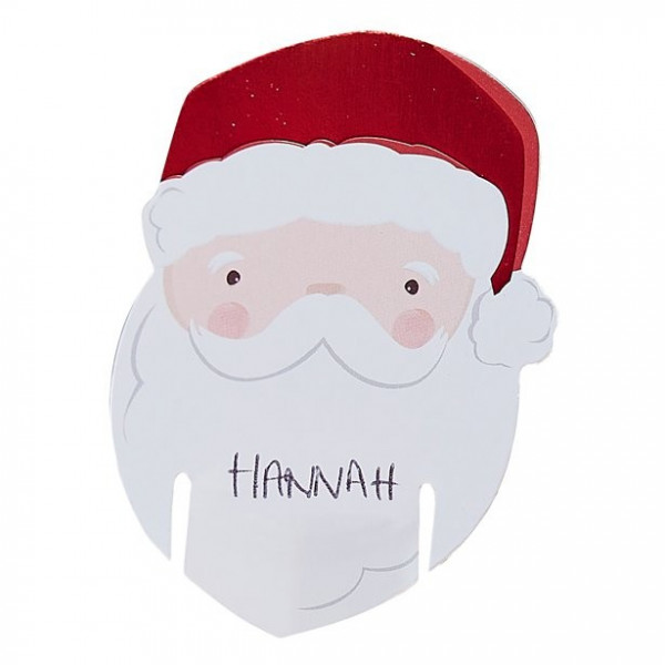12 Weihnachtsmann Getränke Tischkarten