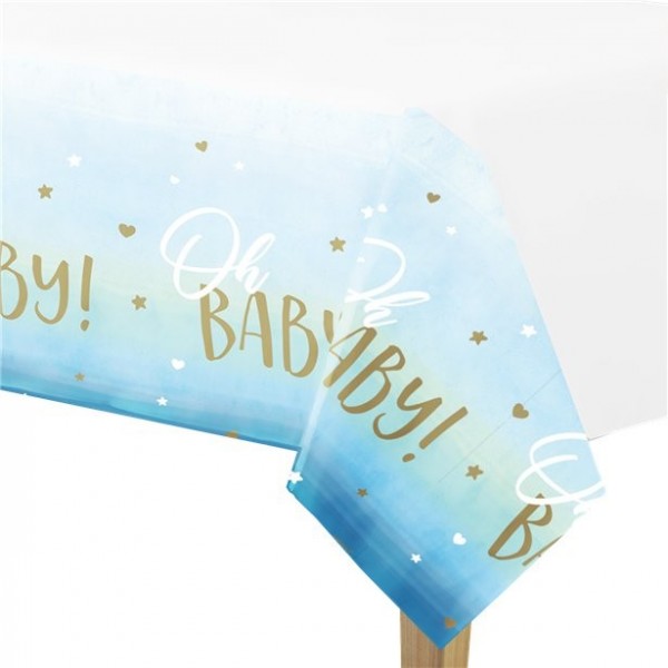 Oh Baby Tischdecke blau 2,55m x 1,35m