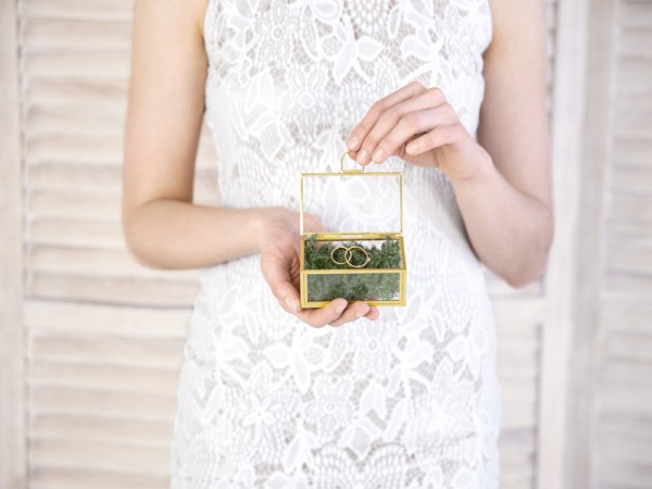 Goldene Ringbox Schatzkiste 3