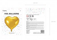 Vorschau: Herzilein Folienballon gold 61cm
