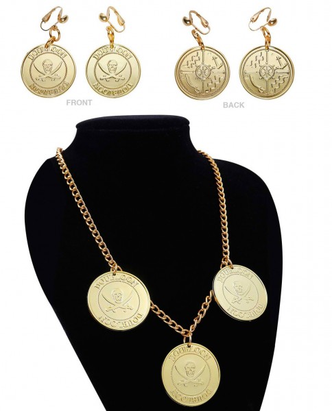 Piraten Goldmünzen Schmuck Set