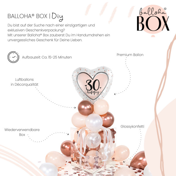 Balloha Geschenkbox DIY Happy 30 Heart XL 3