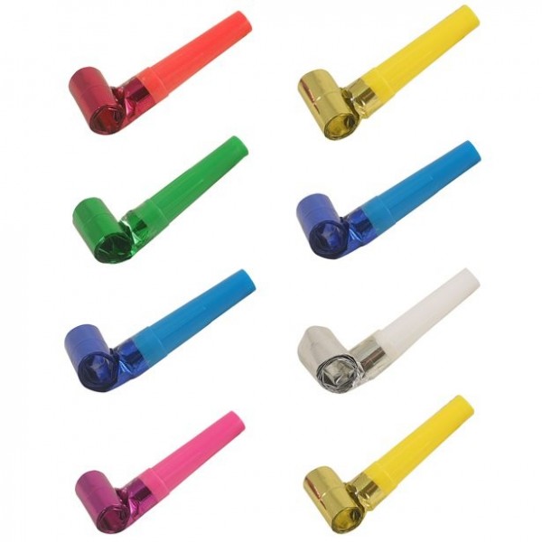 8 bunte Folien Tröten