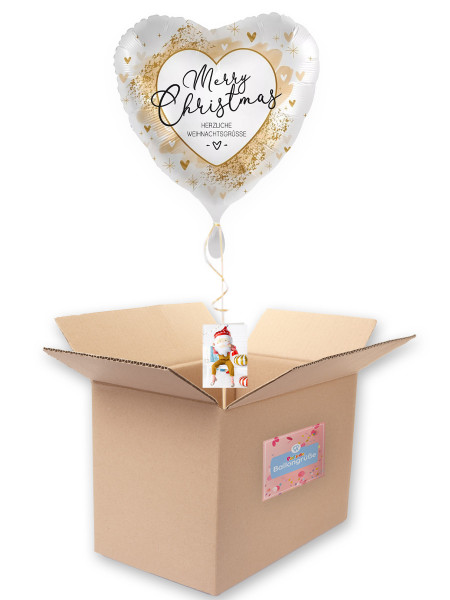 Herzliche Weihnachtsgrüße Ballon gold 45cm 2