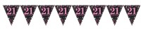 Pink 21st Birthday Wimpelkette 3,96m