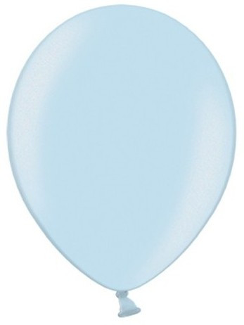 10 Partystar metallic Ballons pastellblau 27cm