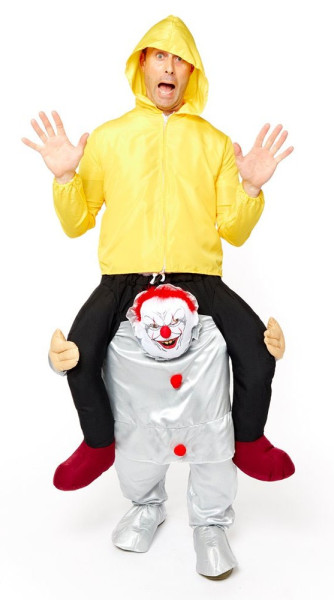 Lager skräckclown piggyback kostym