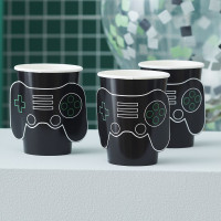 8 Gaming Becher schwarz 250ml