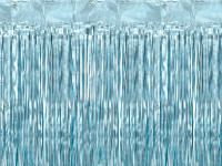 Lametta Vorhang babyblau 2,5m x 90cm