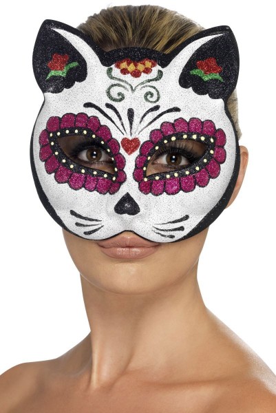 Hübsche Katzen Sugar Skull Maske