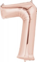 Zahlenballon 7 roségold 88cm