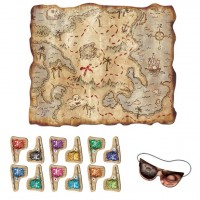 Piraten Schatzkarten Partyspiel