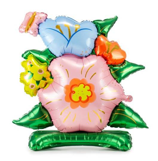 Stehender Frühlingsblumen Ballon 86 x 80,5cm
